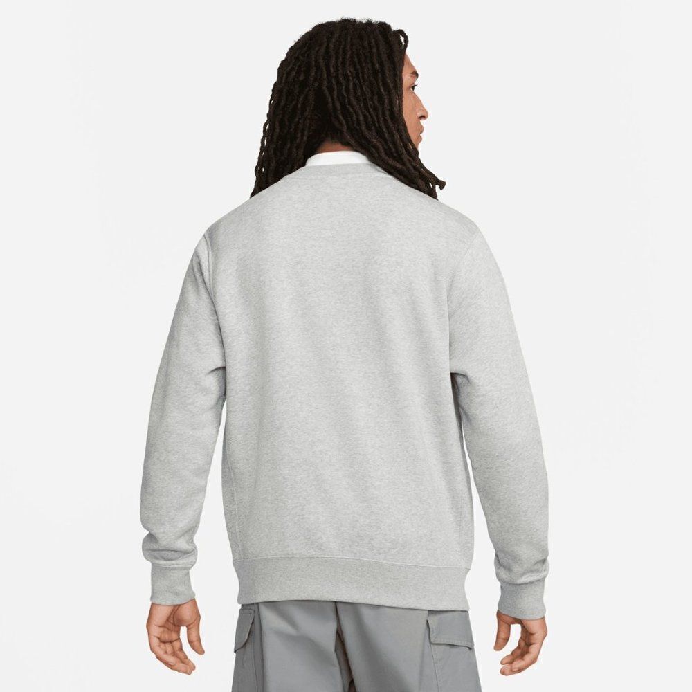 Nike Gray Sportswear Club Fleece Crew-Neck Sweatshirt For Men's Size XS - Picture 4 of 8